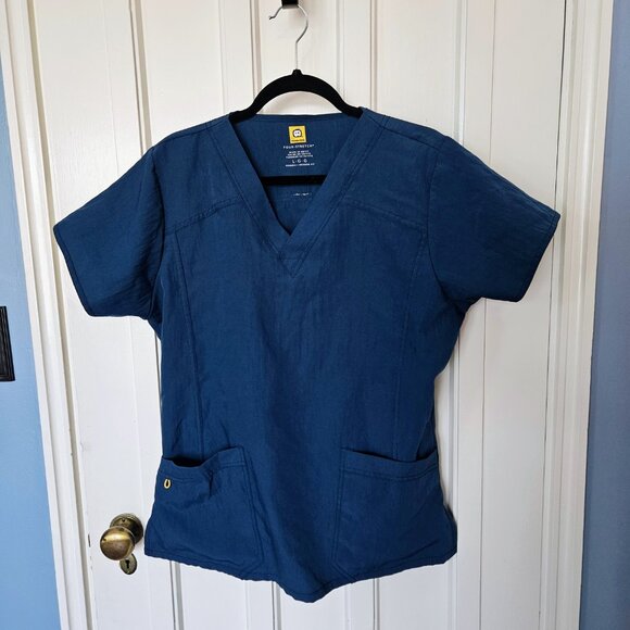 WonderWink Women's Nurse Scrub 4 Way Stretch Shirt Caribbean Blue - Size L - Picture 3 of 6
